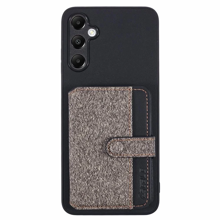 Per Samsung Galaxy A05s 4G Telefono Case Adesive Bag Color Cown With Kickstand - Grigio