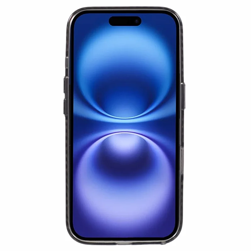 For iPhone 16 Plus Case Compatible with MagSafe Laser Effect TPU+Acrylic Phone Cover - Black