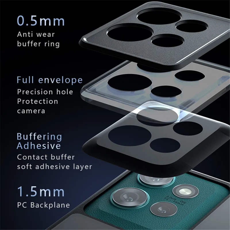 Per Motorola Edge 50 5G Case Skin-Touch TPU+PC Matte Phone Shell, Transparent Black