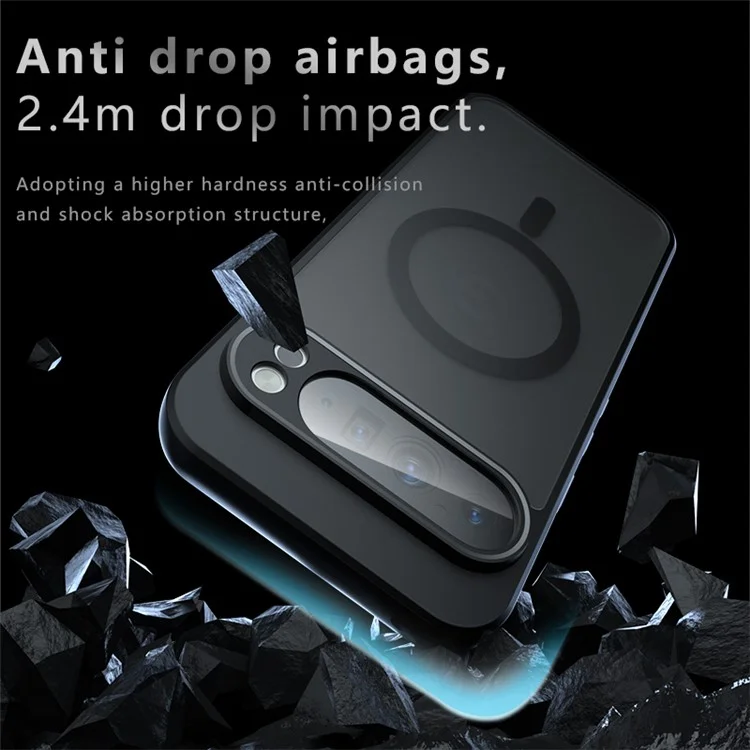 Para Google Pixel 9 Pro XL Case Compatível com MagSafe TPU + PC Capa de Telefone Fosca