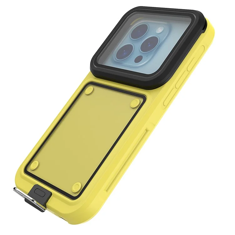 IP68 Waterproof Case for 5.8-6.3 Inch Phones Air Bag Shockproof Underwater Phone Cover - Yellow