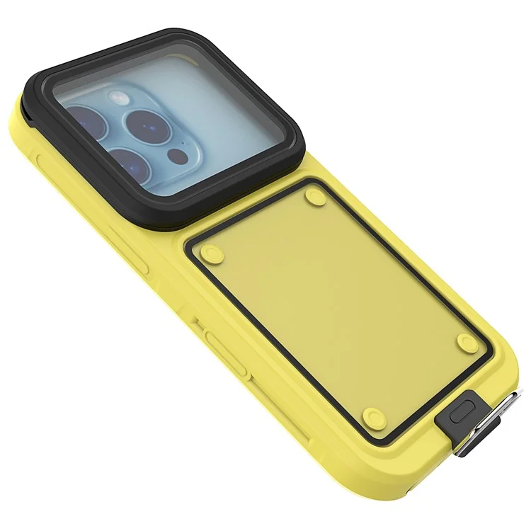 IP68 Waterproof Case for 5.8-6.3 Inch Phones Air Bag Shockproof Underwater Phone Cover - Yellow