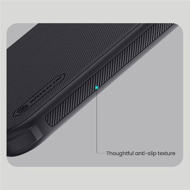 NILLKIN Frosted Shield Pro For iPhone 16 Case Matte PC+TPU Phone Cover - Black