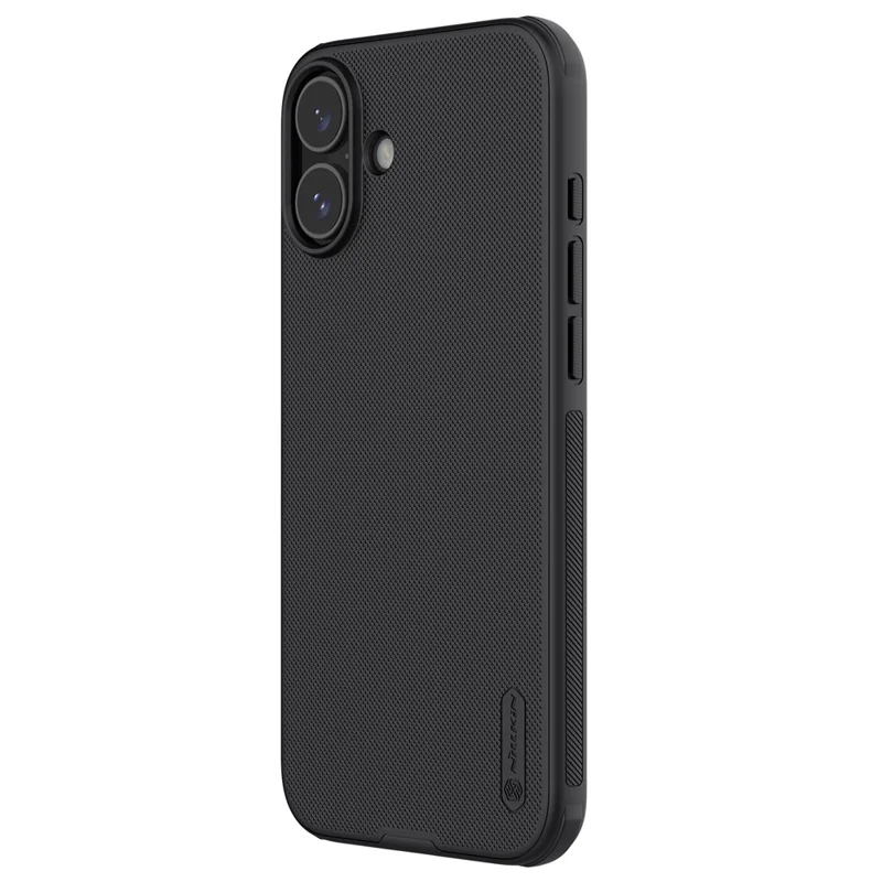 NILLKIN Frosted Shield Pro For iPhone 16 Case Matte PC+TPU Phone Cover - Black