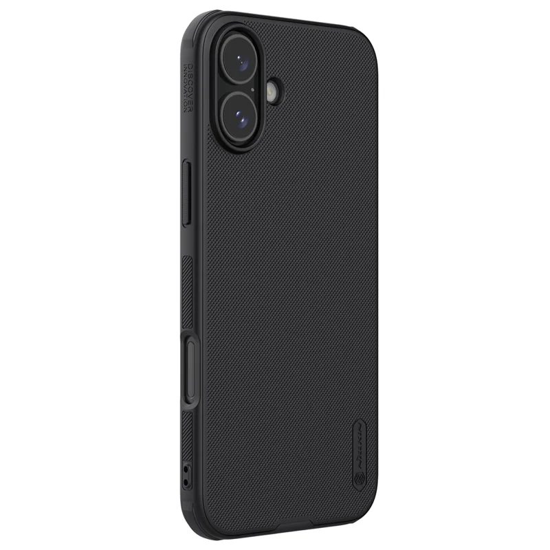 NILLKIN Frosted Shield Pro For iPhone 16 Case Matte PC+TPU Phone Cover - Black
