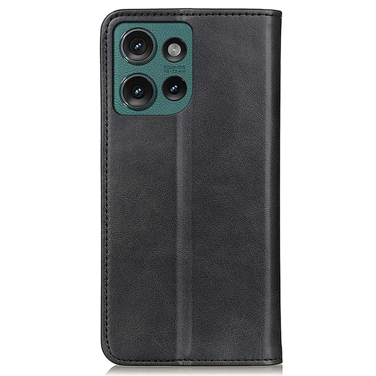 Pour Motorola Edge 50 Neo 5G / Moto S50 5G / Thinkphone 25 5G Étui Cuir Split Flip Wallet Phone Cover - Noir
