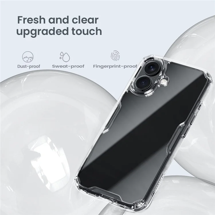 NILLKIN Pro Series for iPhone 16 Case TPU+PC Ultra Clear Phone Case - Blue