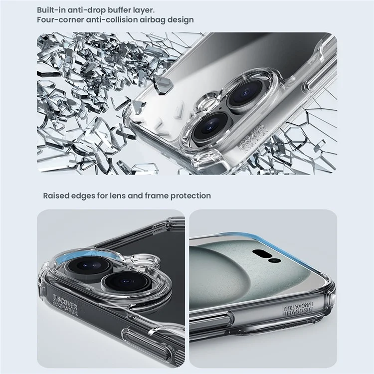NILLKIN Pro Series for iPhone 16 Case TPU+PC Ultra Clear Phone Case - Blue