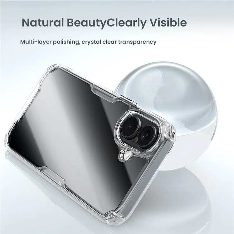 NILLKIN Pro Series for iPhone 16 Plus Case TPU+PC Ultra Clear Phone Case - Blue