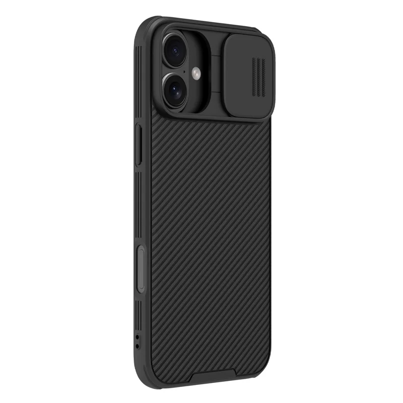 NILLKIN Camshield Pro for iPhone 16 Case Compatible with MagSafe TPU+PC Phone Cover with Slider Camera - Black