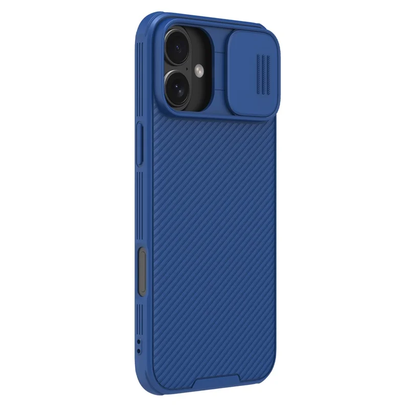 NILLKIN Camshield Pro Series for iPhone 16 Case PC+TPU Slide Camera Lid Phone Cover - Blue