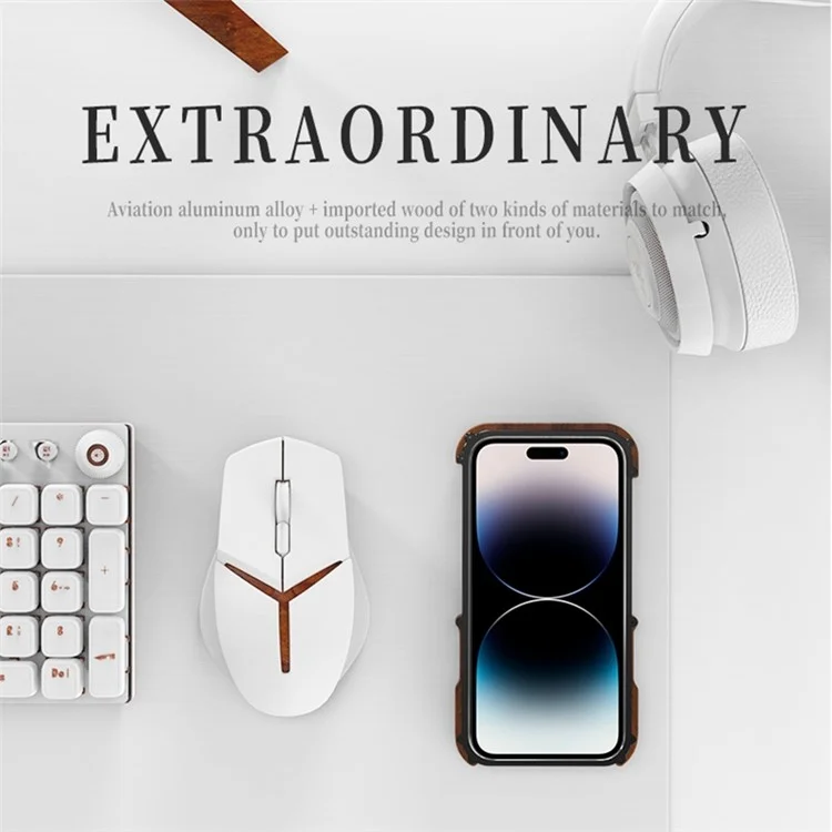 Чехол-бампер R-JUST Shockproof для iPhone 14 Pro Max с деревянной и алюминиевой рамкой, защитный чехол для телефона от падений