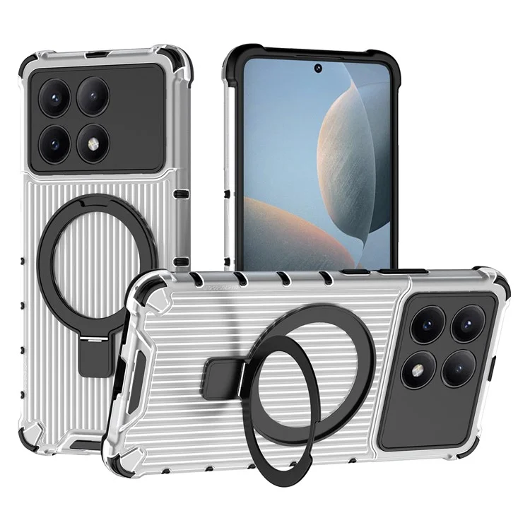 Para Xiaomi Redmi K70E 5G / Caso Poco X6 Pro 5G Con Pcp de Kickstand PC+TPU Telpular Compatible Con Magsafe - Transparente