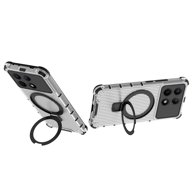 Para Xiaomi Redmi K70E 5G / Caso Poco X6 Pro 5G Con Pcp de Kickstand PC+TPU Telpular Compatible Con Magsafe - Transparente