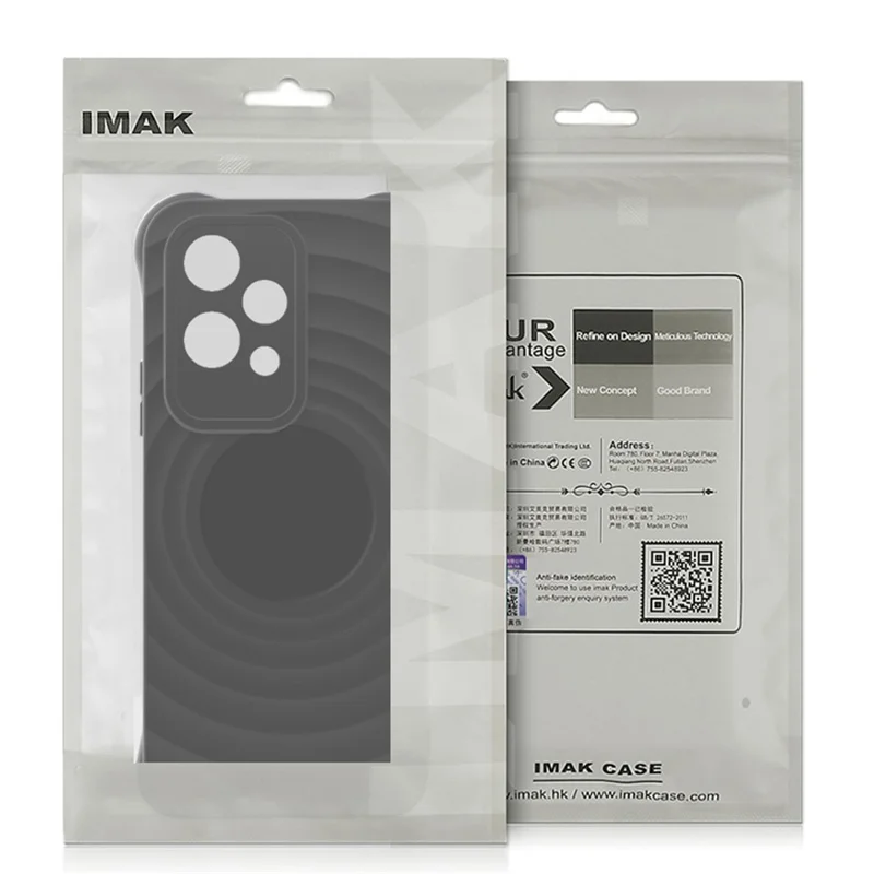 IMAK UC-6 Series for Xiaomi 14T Pro Case Water Drop Texture Anti-Skid Matte TPU Cover - Matte Black