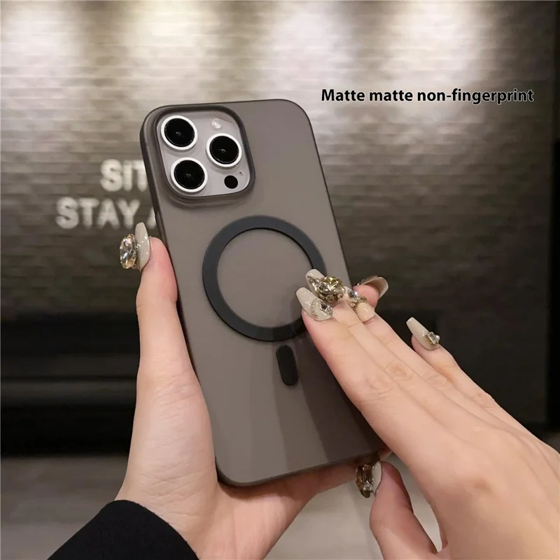 Para Xiaomi 16 Pro Case Compatible Con Magsafe Hard PP Matte Phone Cover - Negro Transparente