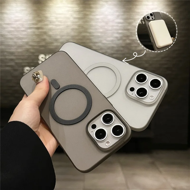 Para Xiaomi 16 Pro Case Compatible Con Magsafe Hard PP Matte Phone Cover - Negro Transparente
