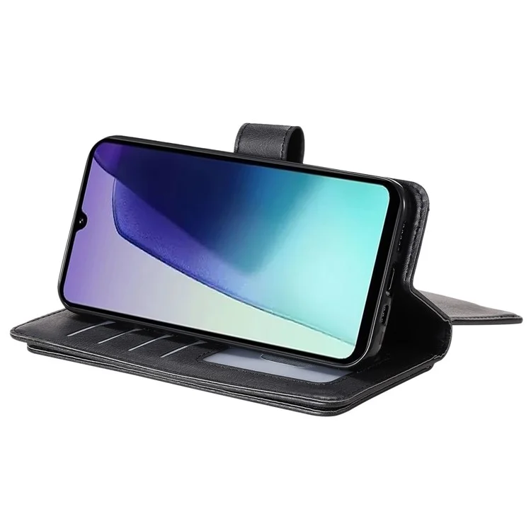 For Xiaomi Poco C75 4G / Redmi 14R 5G / 14C 4G Leather Case with 10 Card Holder Phone Cover Stand - Black