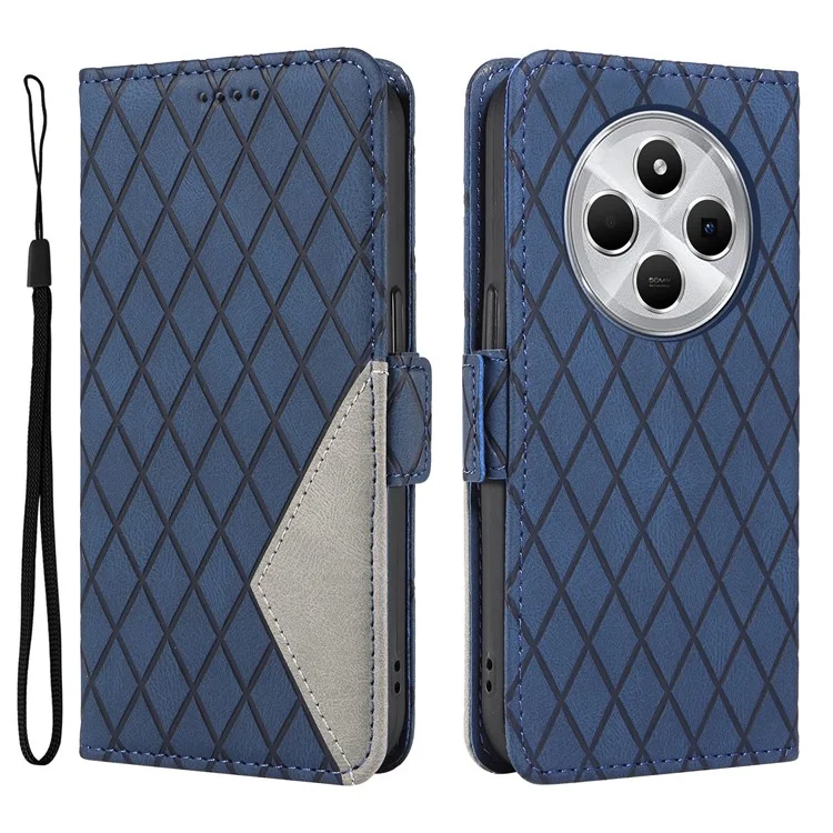 Для Xiaomi Redmi 14C 4G Case Rombus PU - Синий