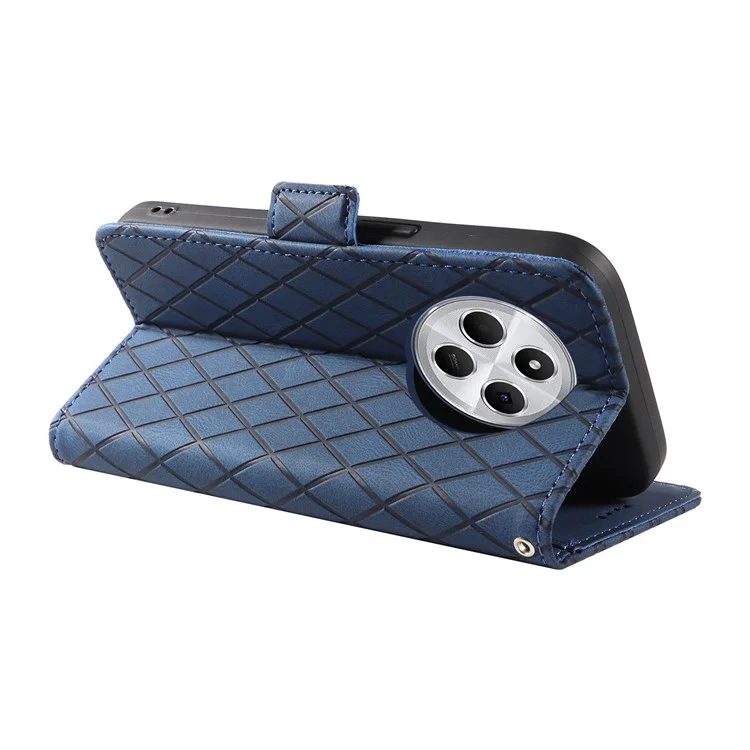 Для Xiaomi Redmi 14C 4G Case Rombus PU - Синий