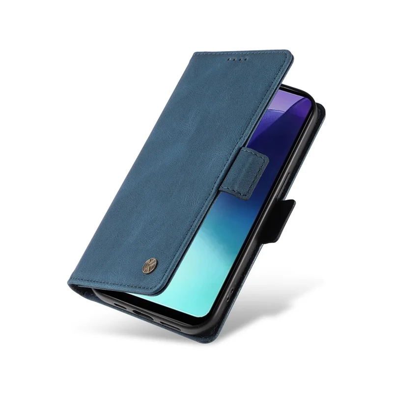 Yikatu YK-005 Para Xiaomi Redmi 14c 4G Case PU Cuero de Cuero Película Touch Touch Touch - Azul