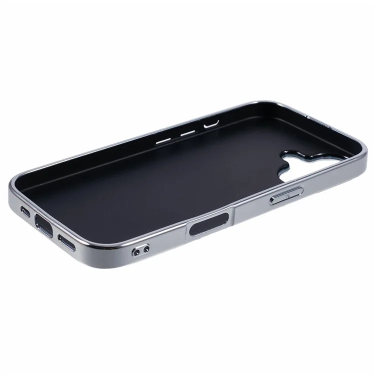 Pour Iphone 16 Case Tpu + pc Scintillant de Téléphone Pailleté - Argent