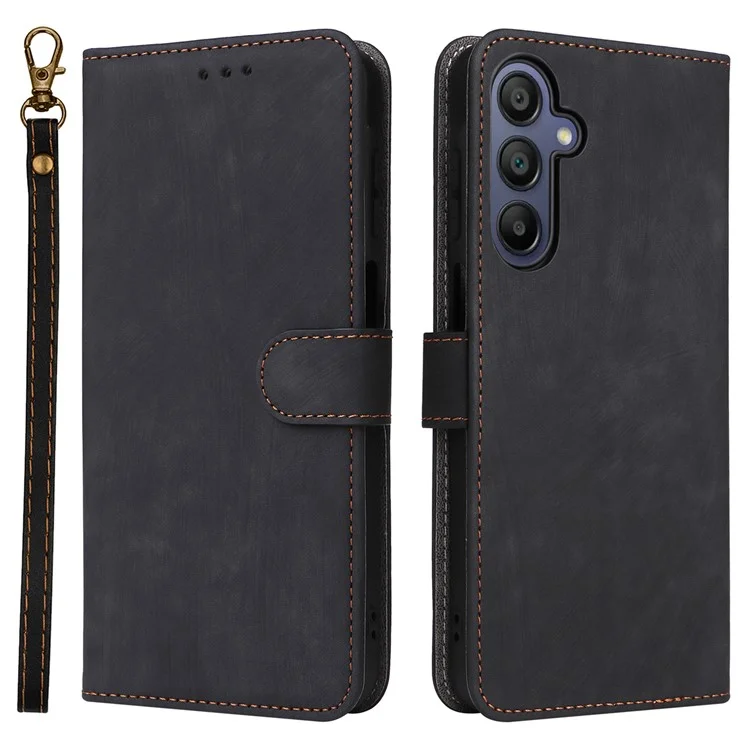 Für Samsung Galaxy A16 5G / A16 4G Wallet Case RFID Blocking PU Leder Cover Stand View - Schwarz