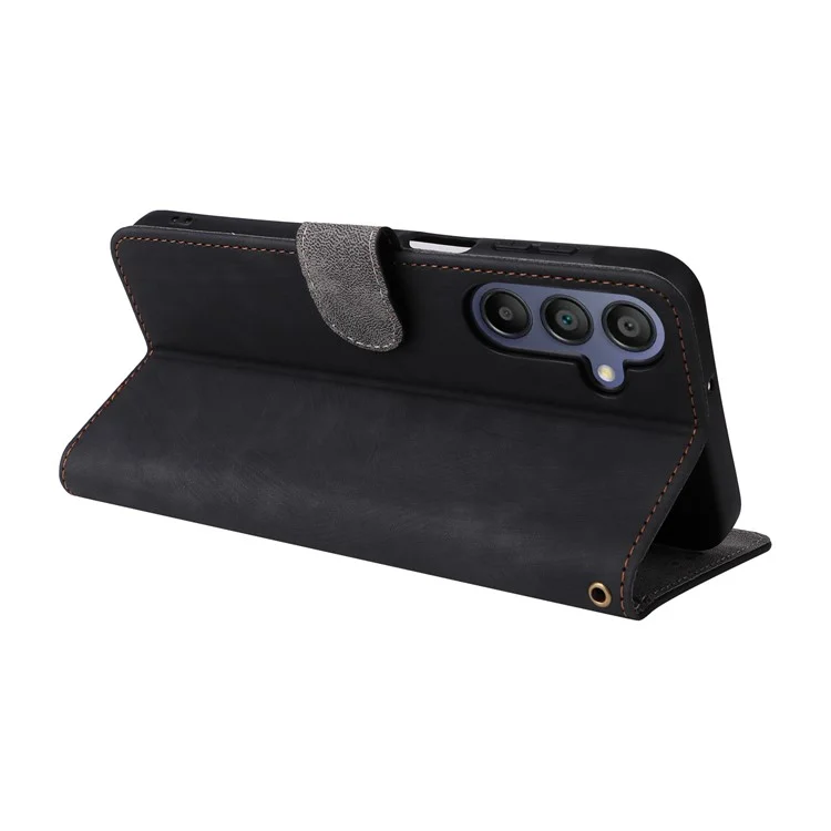 Für Samsung Galaxy A16 5G / A16 4G Wallet Case RFID Blocking PU Leder Cover Stand View - Schwarz