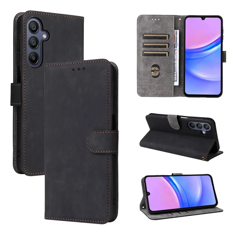 Für Samsung Galaxy A16 5G / A16 4G Wallet Case RFID Blocking PU Leder Cover Stand View - Schwarz