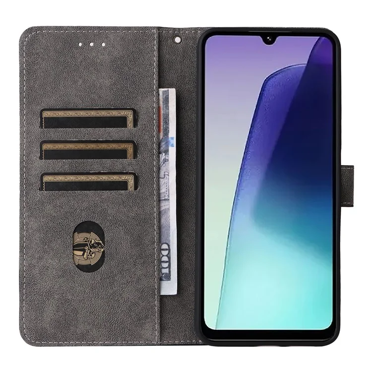 Para Xiaomi Poco C75 4G / Redmi 14R 5G / 14C 4G Capa Carteira Bloqueio RFID Capa de Couro PU Com Suporte de Visualização - Preto
