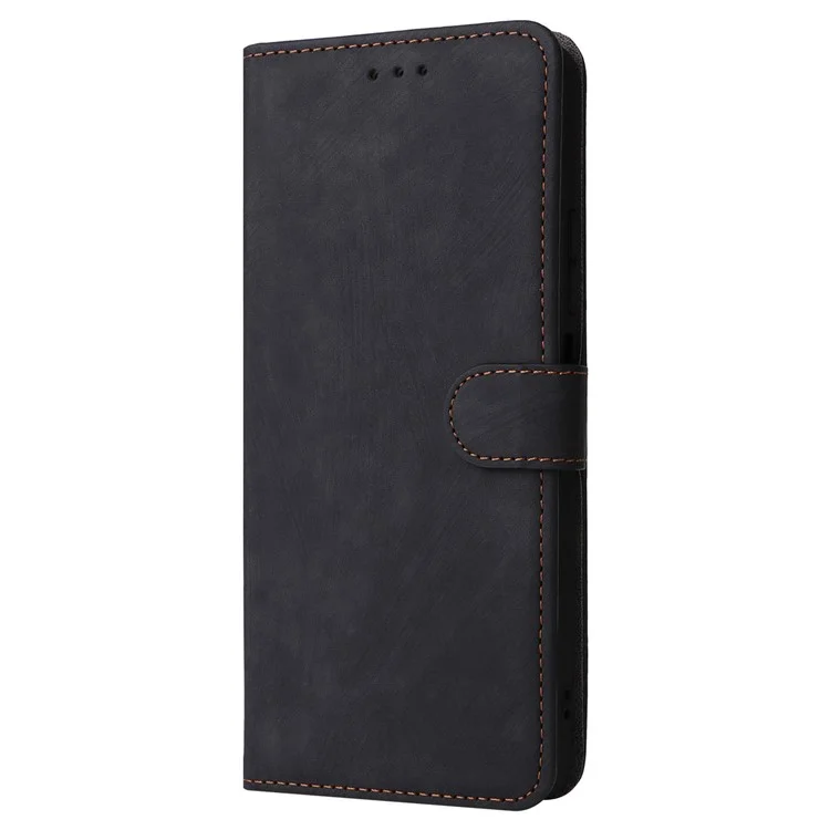 Para Xiaomi Poco C75 4G / Redmi 14R 5G / 14C 4G Capa Carteira Bloqueio RFID Capa de Couro PU Com Suporte de Visualização - Preto