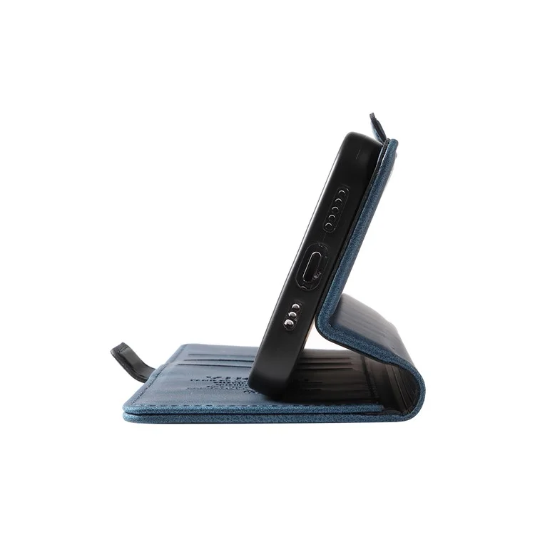 Yikatu YK-005 Für Motorola Edge 50 5G Hülle PU Leder Brieftasche Telefon Deckung Haut Touch Gefühl - Blau