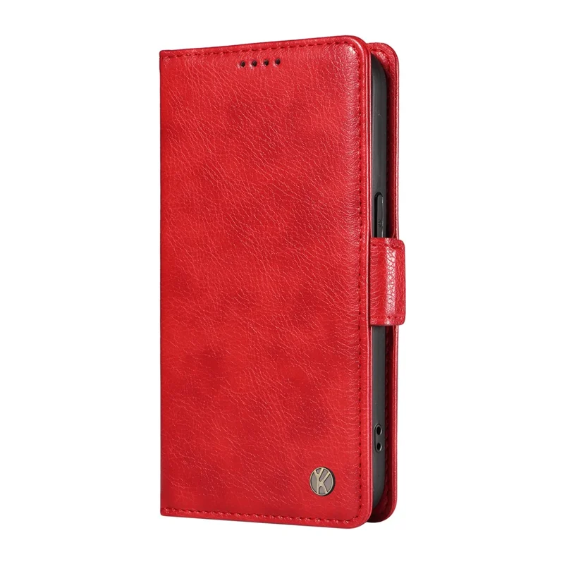 Yikatu YK-007 Per Motorola Edge 50 5G Case Laterale PU Copertura Pelle Per Copertura Per Littura - Rosso