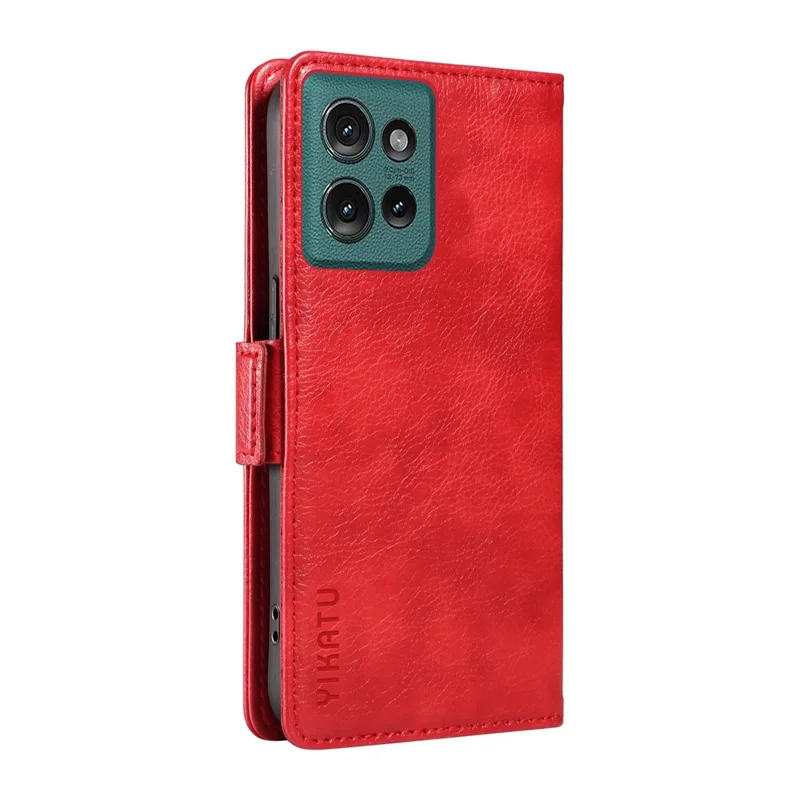 Yikatu YK-007 Per Motorola Edge 50 5G Case Laterale PU Copertura Pelle Per Copertura Per Littura - Rosso