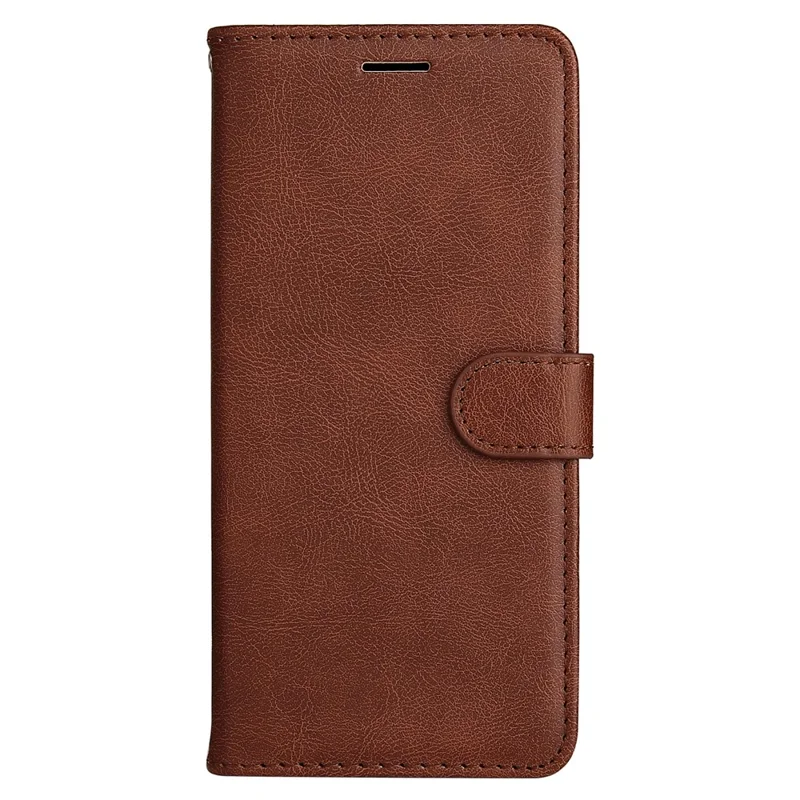 KT Leather Series-2 für Motorola Edge 50 5G-Hülle, einfarbige Leder-Handyhülle mit Geldbörse und Ständer - Braun