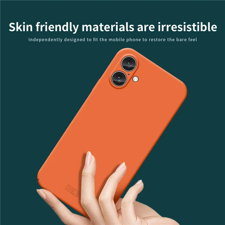 MOFI JK Qin Series Pour Iphone 16 Plus Case Tpu + Acrylique Téléphone Cover Skin Touch Fent - Orange
