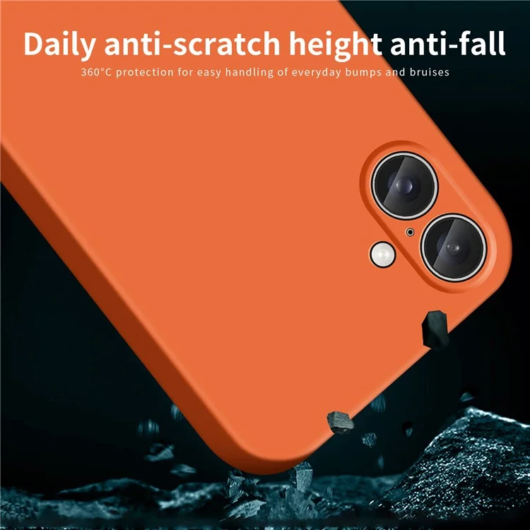 MOFI JK Qin Series Pour Iphone 16 Plus Case Tpu + Acrylique Téléphone Cover Skin Touch Fent - Orange