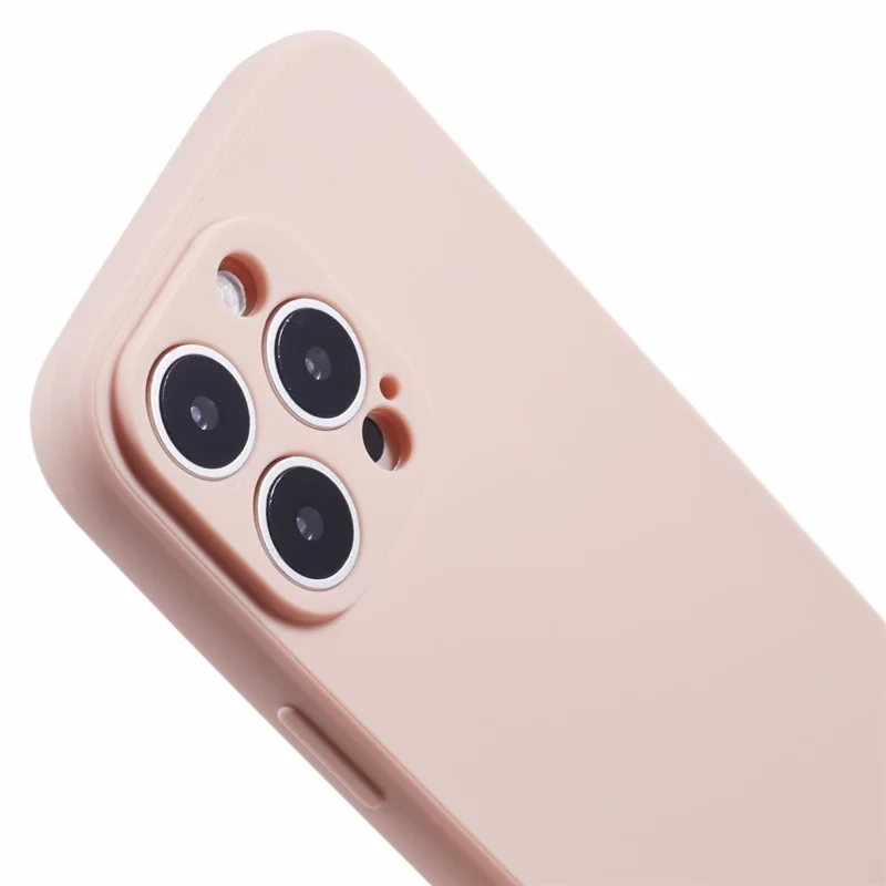 For iPhone 16 Pro Max Case Precise Cut-Outs Straight Edge TPU Shockproof Phone Cover - Pink