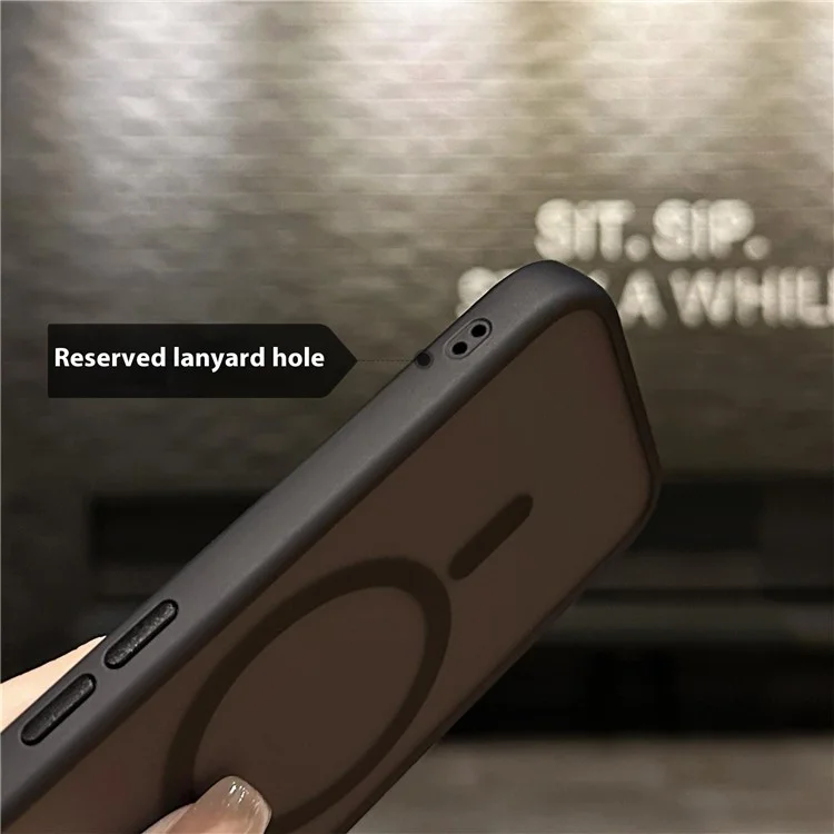 Capa Compatível com iPhone 16 Plus Case com MagSafe Acrílico + TPU Translúcido Acabamento Fosco - Rosa