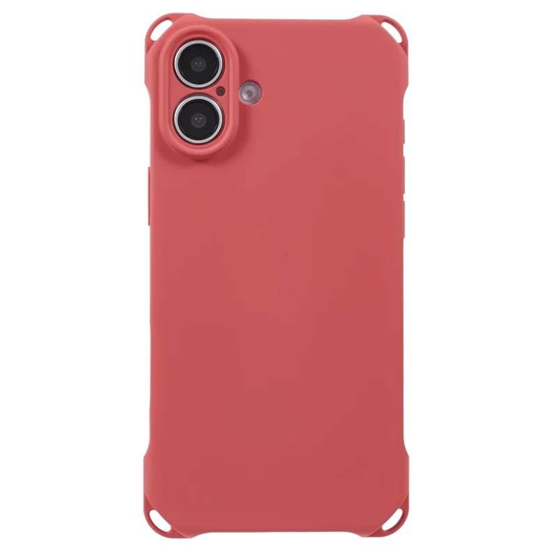 For iPhone 16 Plus Case Four Corners Fall Protection TPU Back Cover - Red