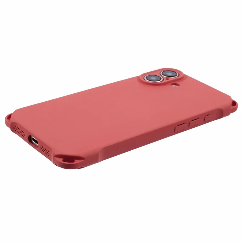 For iPhone 16 Plus Case Four Corners Fall Protection TPU Back Cover - Red