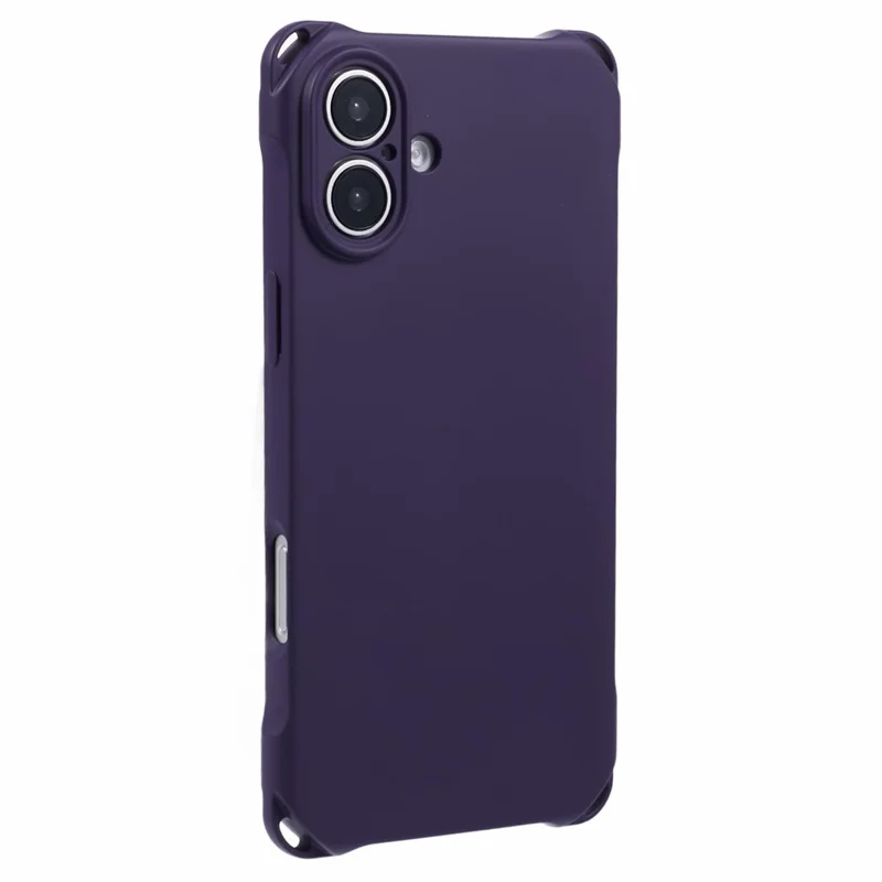 For iPhone 16 Plus Case Four Corners Fall Protection TPU Back Cover - Dark Purple