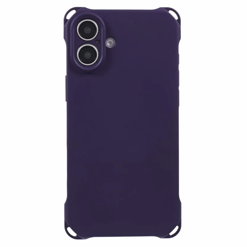 For iPhone 16 Plus Case Four Corners Fall Protection TPU Back Cover - Dark Purple