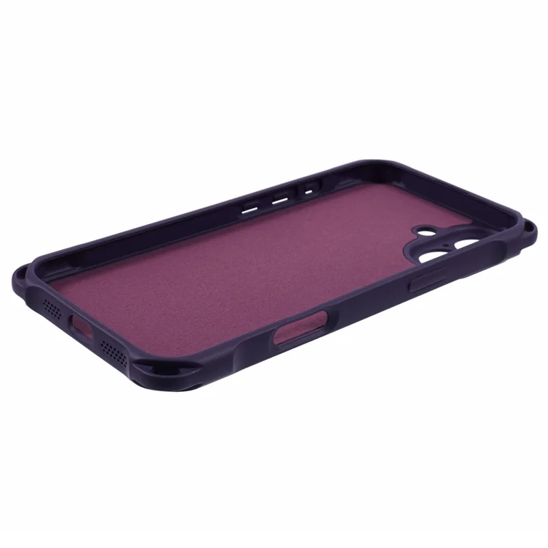 For iPhone 16 Plus Case Four Corners Fall Protection TPU Back Cover - Dark Purple