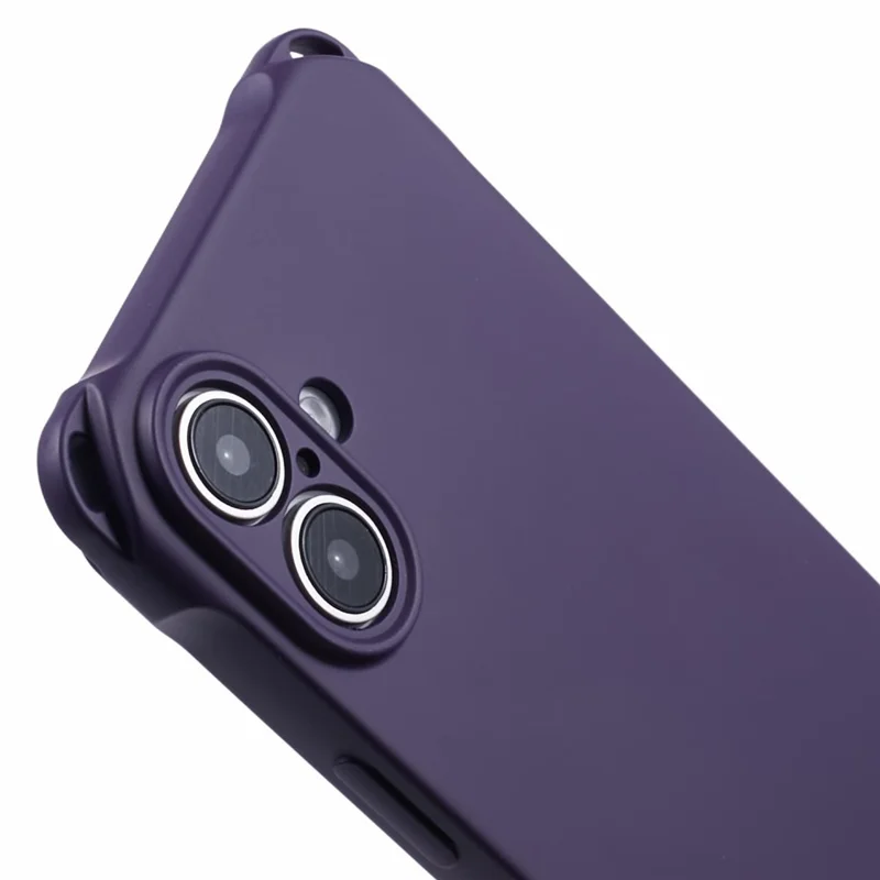 For iPhone 16 Plus Case Four Corners Fall Protection TPU Back Cover - Dark Purple