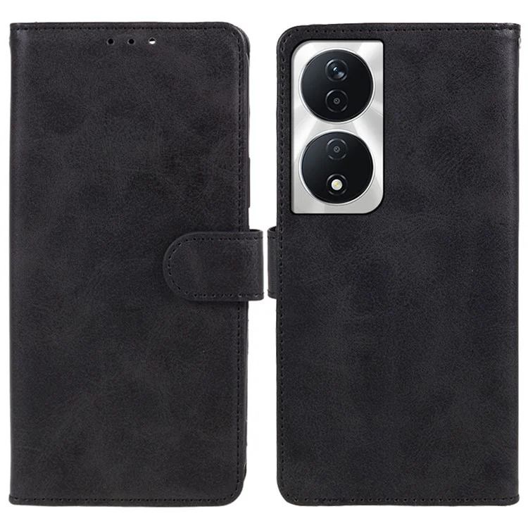 Per Onore X7b 4g / 90 Case Smart Case PU Wallet Portafoglio Protezione Protettiva Copertina di Trama Del Polpaccio - Nero