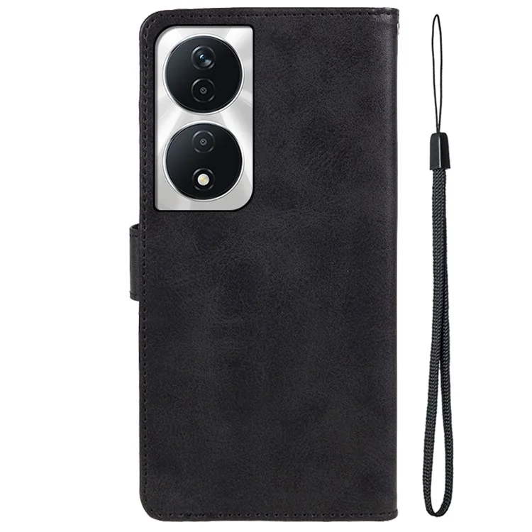 Per Onore X7b 4g / 90 Case Smart Case PU Wallet Portafoglio Protezione Protettiva Copertina di Trama Del Polpaccio - Nero