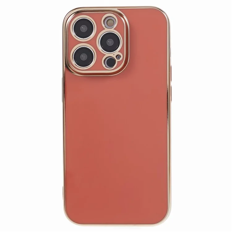 Para Iphone 16 Pro Max Case TPU Slim Fit Toquip Touble Cover 6D Electroplatación - Rojo