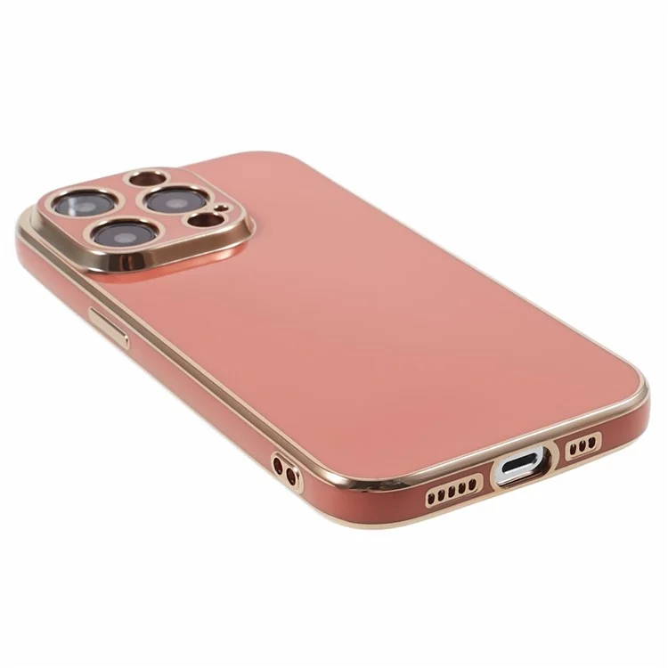 Para Iphone 16 Pro Max Case TPU Slim Fit Toquip Touble Cover 6D Electroplatación - Rojo