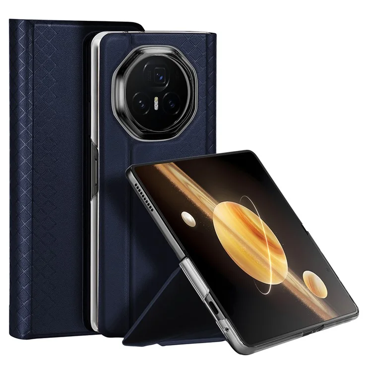 Étui DUX DUCIS Bril Series pour Honor Magic V3 5G Étui en cuir+PC Support - Bleu
